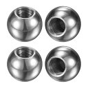 M METERXITY 4個のネジ付きボールナットノブ M4x8mm 304ステンレス鋼の女性用ボールナットキャップ 照明器具/機械/DIY用 丸いソリッドスク...