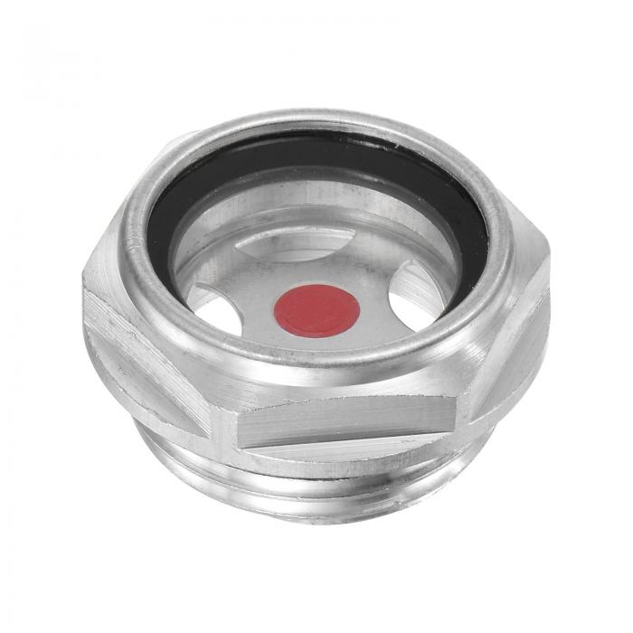 M METERXITY エアコンプレッサーオイルサイトグラス G1強化ガラスノーリーク六角オイル液位計フィッテ..