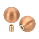 PATIKIL 25mm ボールランプフィニアルキャップノブ 2セットランプシェードデコレーション レッドブロンズ