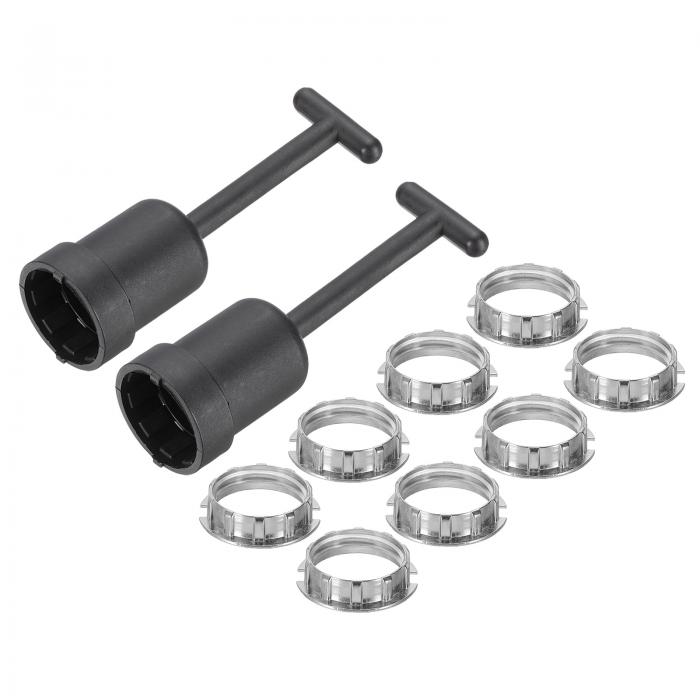 PATIKIL G9ライトソケットリングキット ランプシェードホルダーアダプター8個 ランプシェードカラーリ..