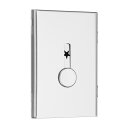 PATIKIL 1個の名刺入れ、サムドライブ名刺入れ、ポータブル名刺入れ、合金製スライド式カードケース、ビジネスミーティング用、シルバー