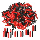 PATIKIL 1.8 mmラウンドラバーエンドキャップ 300個パックビニールボルトカバーキャップ 金属チューブロッドボルト用の柔軟なネジスレッドプロテクター...