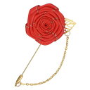 M METERXITY ローズブローチピンクロスローズフラワーウィズ金色リーフブローチ ローズフラワーラ ペルピンフォーメンウェディングアクセサリー スーツタキ...