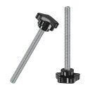 M METERXITY 2個入りスタークランピングノブ 機械/電子機器/家具/傘ベース用 M10x100mmメススレッド手締めネジ マシンハンドル交換[39mm...