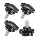 M METERXITY 4個入りスタークランピングノブ 機械/電子機器/家具/傘ベース用 M8x20mmメススレッド手締めねじ 機械ハンドル交換【ステンレス鋼 ...