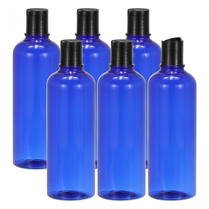 PATIKIL ディスクキャップ付きのトラベルボトル、6個3.4オンス(100ml)のリーク防止可能な空のディスペンサーコンテナー、シャンプー、トイレタリー、ローション、クリーム用の絞るボトル、ブルー