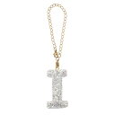 PATIKIL レターバッグ装飾 ブリンググリッターレター装飾初期レターキーチェーン女性バッグアクセサリーバックパックトートバッグカップDIYクラフト ホワイト Iシェイプ