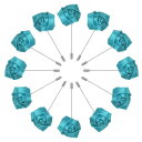 M METERXITY 12パックのローズブートニア 新郎ブートニア ラ ペルピンブートニア メンズウェディング スーツ装飾 ウェディングブートニアポケットブー...