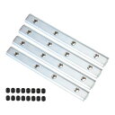 PATIKIL 180*19.7*10mm ジョイント金具 4個T/Vスロットアルミニウム押出コネクター L型金具 M8ねじ付き 45シリーズアルミニウムプロフ...