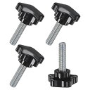 M METERXITY 4個入りスタークランピングノブ 機械/電子機器/家具/傘ベース用 M10x35mmメススレッド手締めネジ マシンハンドル交換[39mm ...