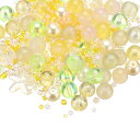 PATIKIL 2-8mm アソーテッドガラス樹脂ビーズ クラック入り砂利丸ビーズ 小さなヨーロピアンスペーサーシードビーズ 宝石メイキングDIYブレスレットク...