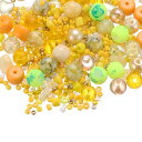 PATIKIL 2-8mm アソーテッドガラス樹脂ビーズ クラック入り砂利丸ビーズ小さなヨーロピアンスペーサーシードビーズ混合バルク 宝石メイキングDIYブレス...