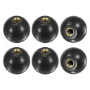M METERXITY 6パックのねじ込み式ボールノブ M6女性スレッド25mm直径の熱硬化性ボールノブ 旋盤/機械/芝刈り機用 ラウンドフェノール真鍮インサー...