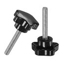 M METERXITY 2個入り スタークランピングノブ 機械/電子機器/家具/傘ベース用 M6x35mmメススレッド手締めネジ 機械ハンドル交換【ステンレス鋼...