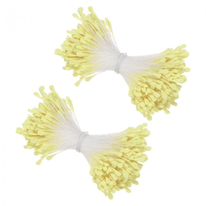 M METERXITY 680個入りの人工花ステーメンキット 2mmミニダブルヘッド花ステーメンピスティル 花作り ..