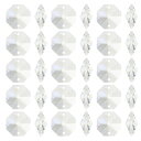 PATIKIL K9クリス タルオクタゴンビーズ2穴ペンダント 100個入り14mmシャンデリアプリズムパーツ装飾吊りビーズ DIYアートクラフト装飾用 電気めっきABカラー