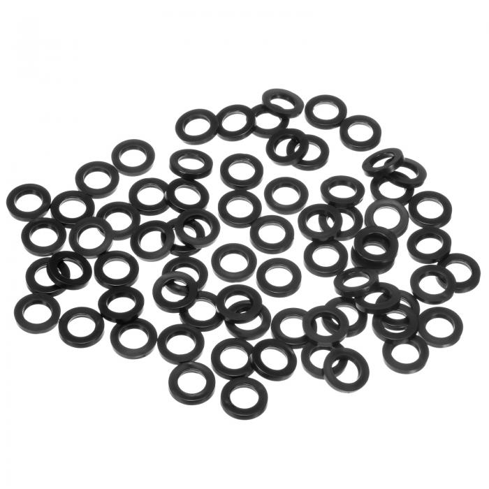 M METERXITY 60パック 黒ラバーワッシャーアソートキット 10mm 内径16mm 外径2.5mm 厚さ ラバーフラッ..