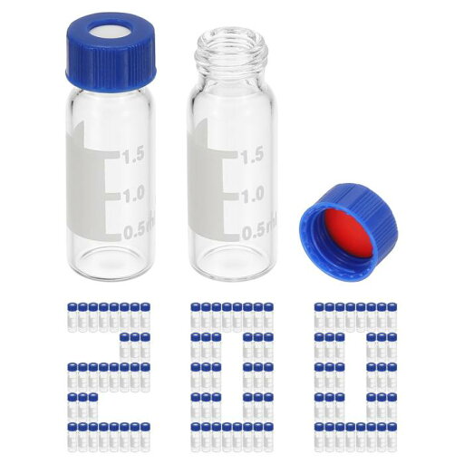 PATIKIL 2mlオートサンプラーバイアル 200個入りプレスリットHPLC/GCバイアル9-425ラボクリアバイアルサンプルバイアルスクリューキャップライティングパッチPTFE&シリコンセプタLCスタンパー用 PATIKIL 2mlオートサンプラーバイアル 200個入りプレスリットHPLC/GCバイアル9-425ラボクリアバイアルサンプルバイアルスクリューキャップライティングパッチPTFE&シリコンセプタLCスタンパー用