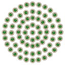 PATIKIL 100個の縫い付け用ラインストーン水晶10mm 2層縫い付け用ひまわりフラワークローラインストーン水晶ガラスジェムメタルベースウェディングドレス衣類クラフト装飾用、ライトグリ ーン