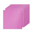 PATIKIL 10シートのダークピンクのグリッターカードストックペーパー 10x10インチ 250gsmのスクエアプレミアムスパークリーペーパークラフトカード...