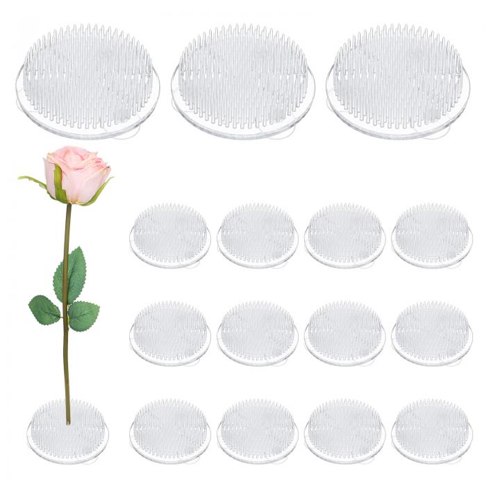 M METERXITY 16パック プラスチック製フラワーフロッグ2.76"丸形フラワーピンフラワーフロッグホルダー..