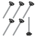 M METERXITY 6個入りスタークランピングノブ 機械/電子機器/家具/傘ベース用 M10x100mmメススレッド手締めねじ マシンハンドル交換[39mm...