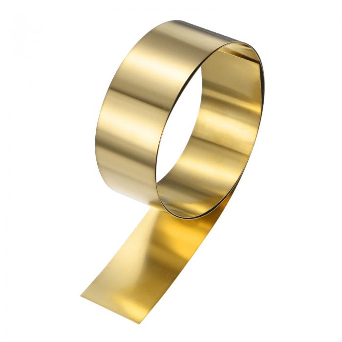 M METERXITY 真鍮シートロール 39"x 2"x 0.02"(LxWxT)金属箔プレート ハードウェア真鍮プレート クラフ..