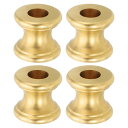 PATIKIL ランプ用ソリッド真鍮ネック 1/8 IPまたはM10ランプロッド用の4個の旋削真鍮スピンドルスリップランプフィニアルパイプライトフィクスチャ 24x22mm