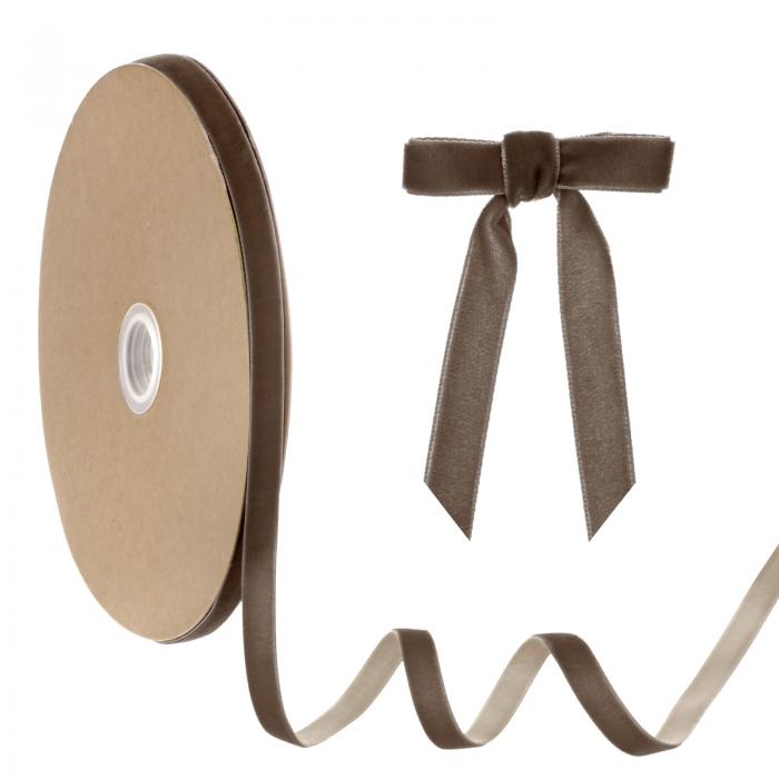 M METERXITY 薄いベルベットリボン 3/8" 25ヤード シングルサイド クリスマスリボン クリスマスツリー/..