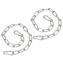 PATIKIL 5/32 x 20" フィットネスチェーン 2個 ポーチハンギングスイングチェアチェーン ヘビーデューティーフィットネスエクステンションハンモックハードウェアキット ゲートリンクチェーンロック パンチングバッグ アウトドアフェンス用 シルバー