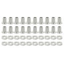 PATIKIL M8x13 mm六角ボルトとナットキット、20セットの細いねじ穴ボルトアソートメント六角ヘッドボルトシャンデリア用ファスナー