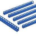 PATIKIL 28mm(1-1/8インチ)プラスチック製バインディングコム 50個入り21リングコムバインディングス パイン 240枚収容レターサイズ 紙束 ノート カレンダー 写真アルバム用 ブルー