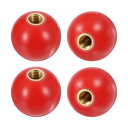 M METERXITY 4個入り ねじ込み式ボールノブ M10女性スレッド35mm直径。旋盤/機械/芝刈り機用 熱硬化性ボールノブ ラウンドフェノール真鍮インサ...