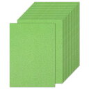 PATIKIL 20シートのライトグ リーンのグリッターカードストックペーパー 8.5x11インチ 250gsm スクエアプレミアムスパークリーペーパークラフト...