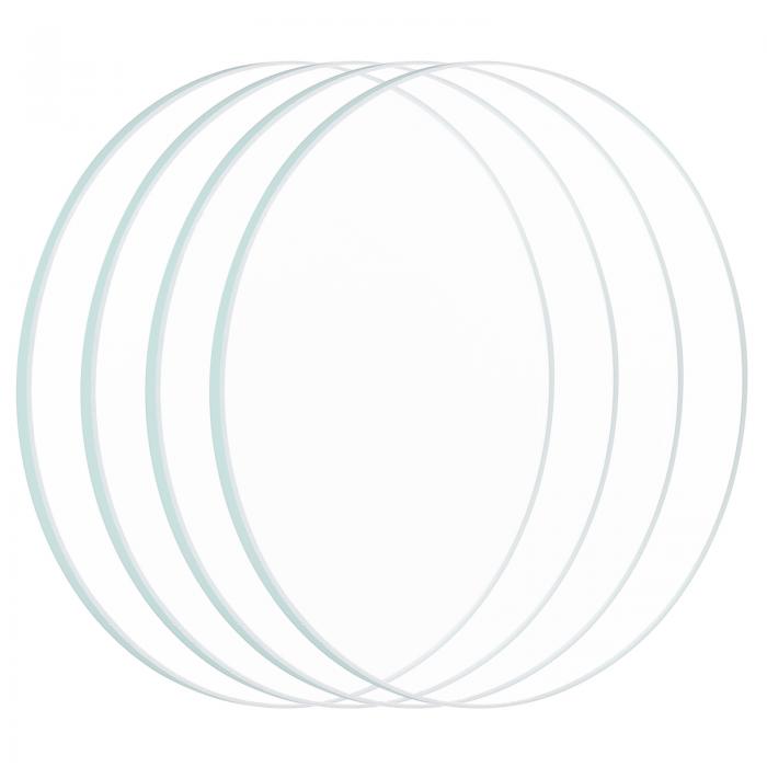 PATIKIL 2.17" Dia LEDレンズ 4個 磨かれたエッジ フラッシュライト交換用ガラスレンズ 光源レンズ交換..