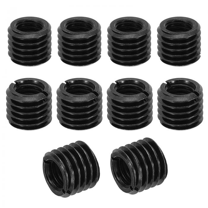 PATIKIL スレッドアダプタースリーブリダクションナット 10個M12xM8x10mmメスからオスへ リペアインサ..