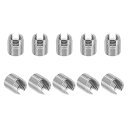 PATIKIL セルフタッピングスレッドインサート 10個 M12 x M16 x 18mm 303ステンレス鋼スレッドアダプターレデューサースロット付きスクリュー修理インサートナットスリーブ