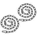 PATIKIL 5/32 x 40" フィットネスチェーン 2個 ポーチ用ハンギングスイングチェアチェーン ヘビーデューティ フィットネスエクステンション ハンモックハードウェアキット ゲートリンクチェーンロック パンチングバッグ アウトドアフェンス用 黒