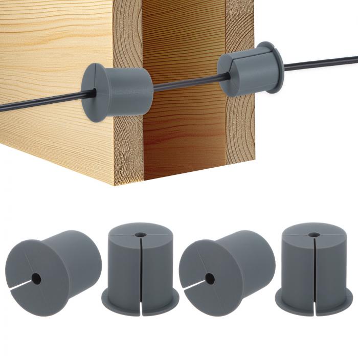 M METERXITY 4パックのケーブルルーティングキット 1-3/8"の壁穴用シリコンフィードスルーウォールグロ..