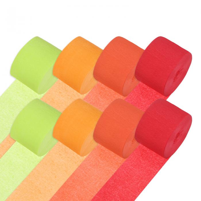 M METERXITY 8本のクレープペーパーストリーマー 656フィートのクレープストリーマー セレモニー/ハロ..