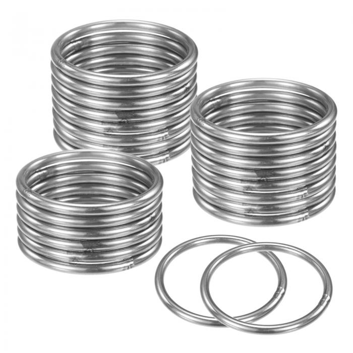 M METERXITY 24パック ドリームキャッチャーリング 直径2" ステンレススチール マクラメリースフローラ..