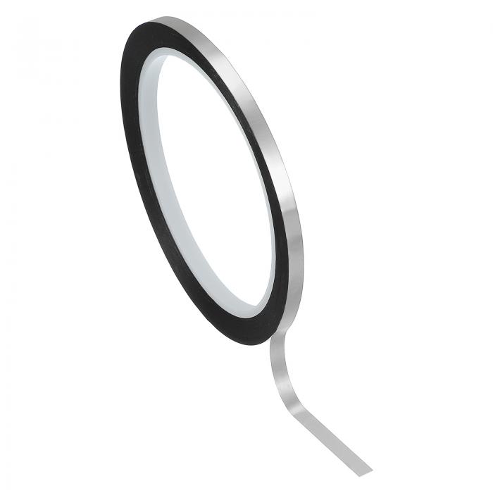 PATIKIL メタライズポリエステルフィルムテープ 3/16" x 55ヤード メタリックデコテープ マッ トシルバ..