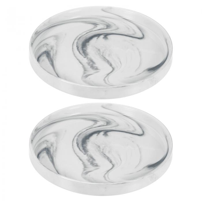 M METERXITY 2個セットのセラミック製植木鉢受け皿 直径7.1"の丸い植木鉢受け皿 屋内外の植木鉢用 セラ..