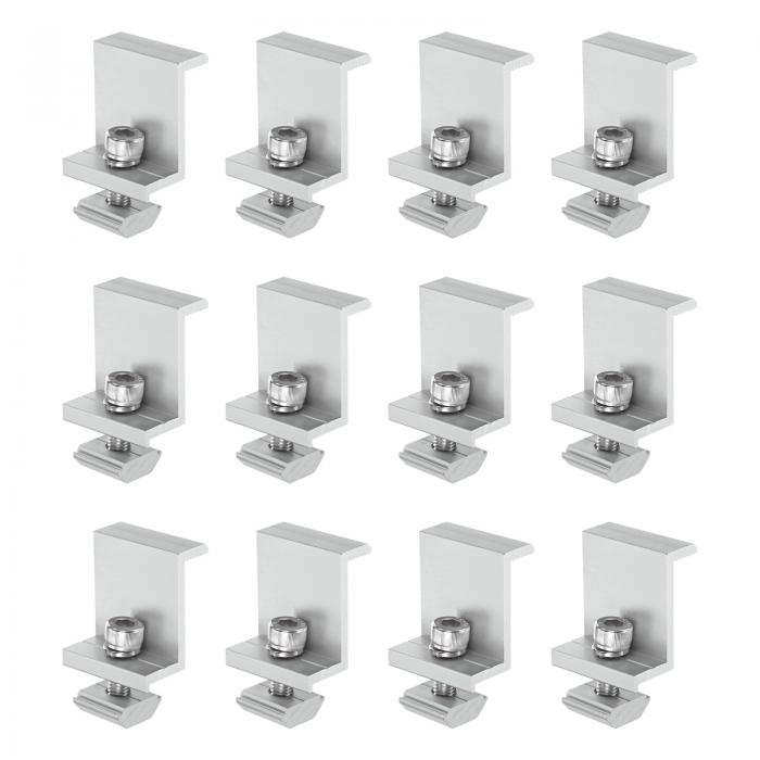 M METERXITY 12パック ソーラーパネル取り付け用40mm Zクリップ 軽量で錆びにくいアルミニウムアノダイ..