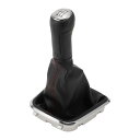 Partuto 2014-2017年用Volk-swa-genに対応ポロ用のプラスチック製フェイクレザーブラックレッドのカーシフトレバーノブカバー付き6速マニュ...