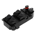 A ABSOPRO Hondaに対応 シビック用パワーウィンドウスイッチウィンドウコントロールスイッチABSブラックフロントライトドライバーサイド