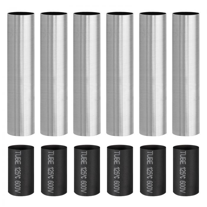 PATIKIL 4"キャンドルカバースリーブ 6個 金属製 E12 シャンデリア ソケット スリーブ 断熱性 熱収縮性..