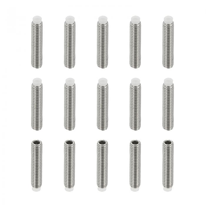 PATIKIL M3x14mm ナイロン先端グラブスクリュー 15個304ステンレス鋼メトリック六角ソケットヘッドカッ..