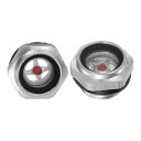 M METERXITY 2パック エアコンプレッサーオイルサイトグラス G1/2強化ガラス リークなし六角オイル液位計フィッティングW Oリング エアコンプレッサー/ポンプ/タンクサイトプラグウィンドウ用