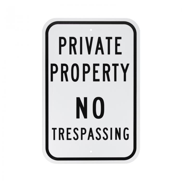 M METERXITY 1パックの私有地 - 立ち入り禁止サイン 12 x 8インチの錆びない無許可入場サイン ビジネス..